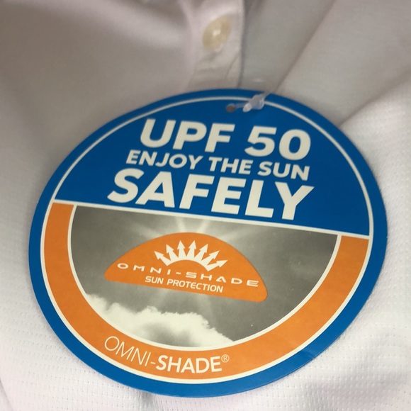 Woman’s white Columbia top size XL UPF 50 Enjoy the Sun Safely - Picture 7 of 8